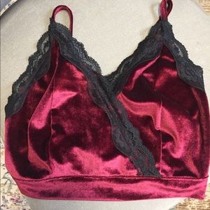 Velvet Crop Top